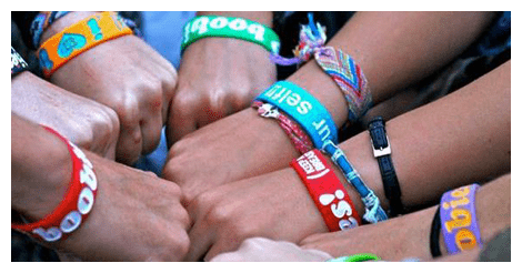 Courtesy of Keep A Breast Foundation "I Love Boobies" wristbands