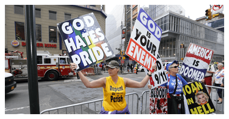 a katz/Shutterstock Members of Westboro Baptist church